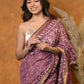 Very Much Indian Handblock Printed Cotton Saree With Natural Dyes - Pink | Swadesiicart