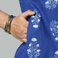Ahalyaa Womens Beautiful Royal Blue Pure Cotton Printed Kurtas | Swadesiicart