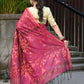 Beatitude Pink Cotton Floral Jamdani Saree