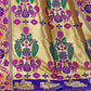 Jaanvi Fashion Women's Rani Blue Banarasi Paithani Silk With Zari Jacquard Work Saree With Blouse Piece | Swadesiicart