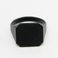 NVR Men's Black Metal Ring - Swadesiicart