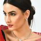 Mominos Fashion Johar Kamal Silver-Plated American Diamond Choker Set | Swadesiicart