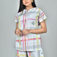 Morchari Digital Print Semi Muslin Co-Ord Set Top & Trouser-Multicolor - Swadesiicart