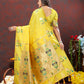 Lorenvalley Fashion Yellow Soft Paithani Silk Woven Design Gold Zari Meenakari Weaving Saree - Swadesiicart