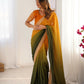 Exclusive Collection Yellow Green Party Wear Chinon Salk Saree - Swadesiicart