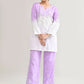 Joban Fashion Womens Cotton ChikanKari Purple Cord set - Swadesiicart