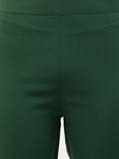 FIORRA Women's Green Poly Crepe Straight Kurta Pant With Dupatta - Swadesiicart