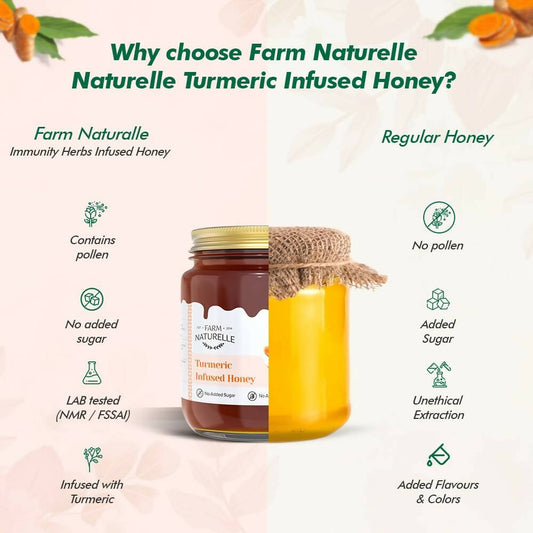 Farm Naturelle Turmeric Infused Honey - Swadesiicart