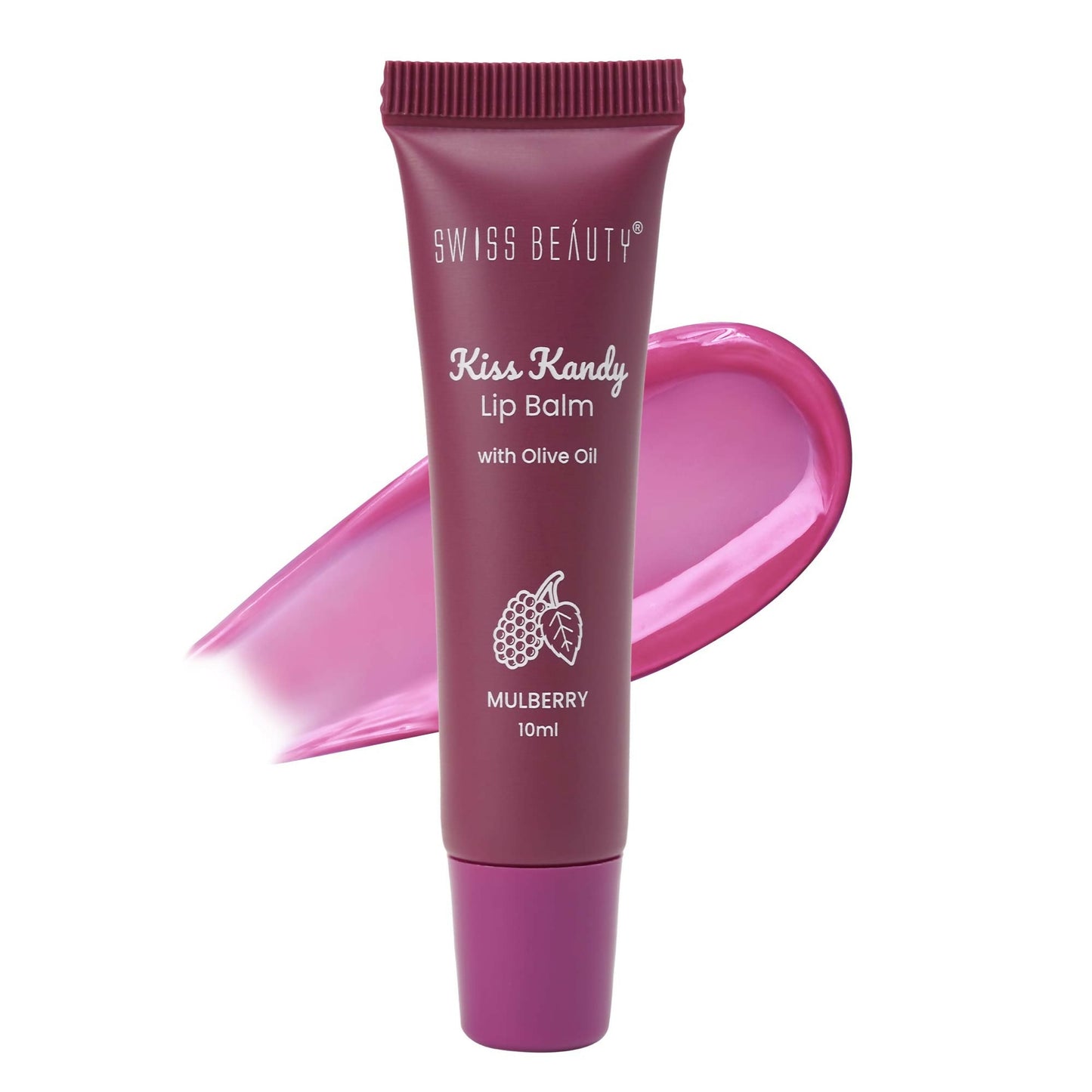 Swiss Beauty Kiss Kandy Lip Balm with Olive Oil - Mulberry | Swadesiicart