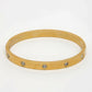 NVR Women's Gold-Polished CZ Stone-Studded Kada Bracelet - Swadesiicart