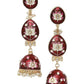 Alloy Base Metal Gold-Toned Kundan Oval Jhumkas Earrings for Women & Girls By House of Ree - Swadesiicart