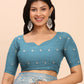Shree Shyam Fashion Linen Cotton Sky Blue Saree