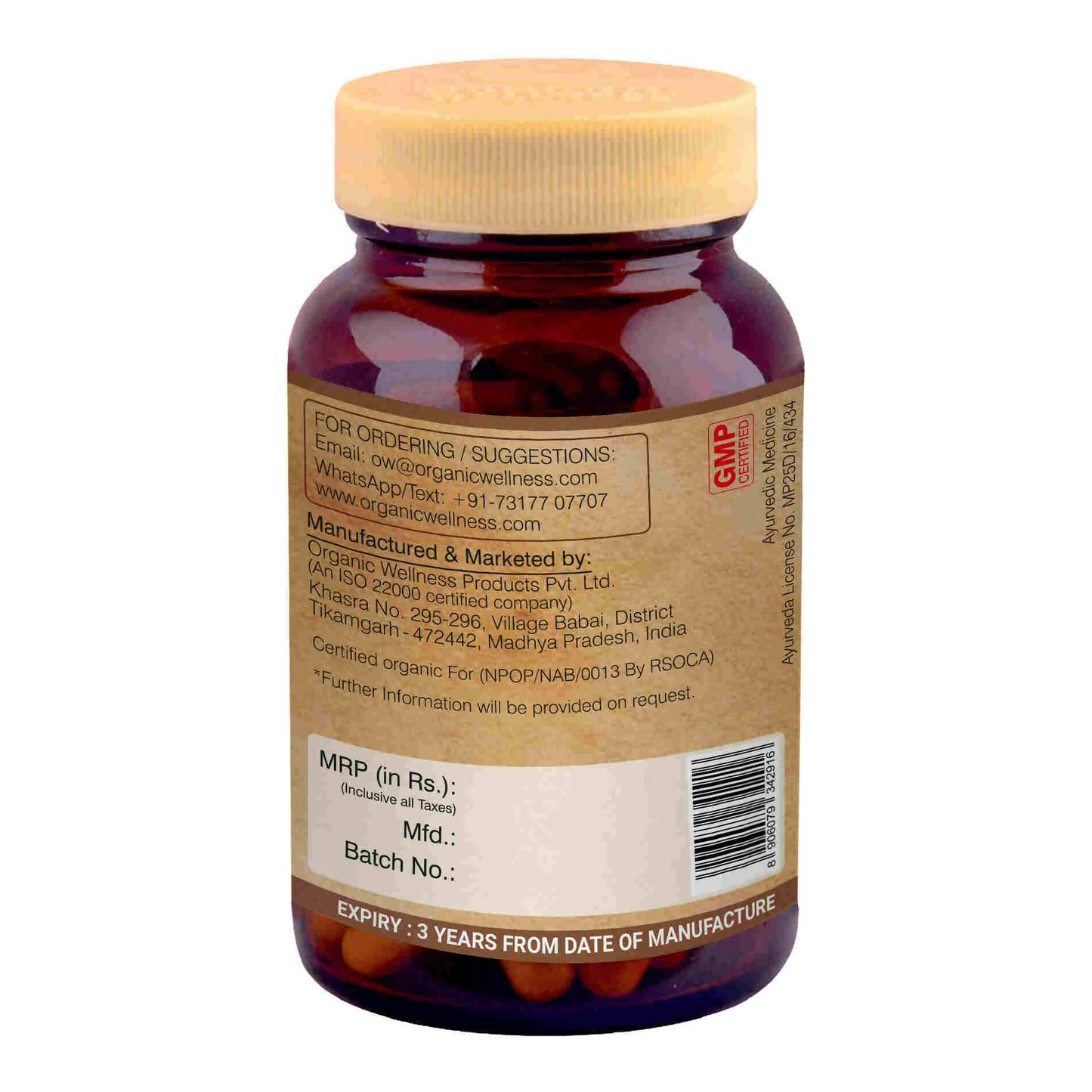 Organic Wellness Arjuna Capsules - Swadesiicart