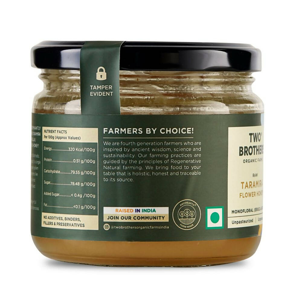 Two Brothers Organic Farms Taramira Honey, Raw Mono-Floral - Swadesiicart
