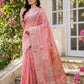 Shree Shyam Fashion Pink Linen Cotton Saree