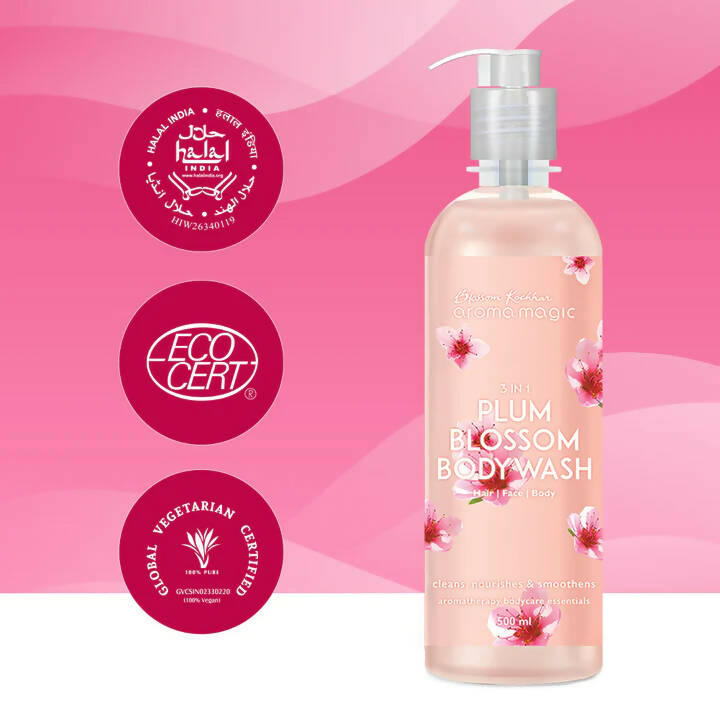 Blossom Kochhar Aroma Magic 3-in-1 Plum Blossom Body Wash | Antioxidant Aromatherapy Body Wash for Soft Skin - Swadesiicart