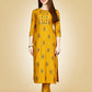 Jyoti Fashion Women's Yellow Viscose Rayon Embroidered Kurta Pant Set | Swadesiicart