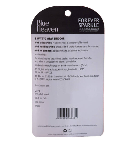 Blue Heaven Forever Sparkle Liquid Sindoor Maroon 8 ml
