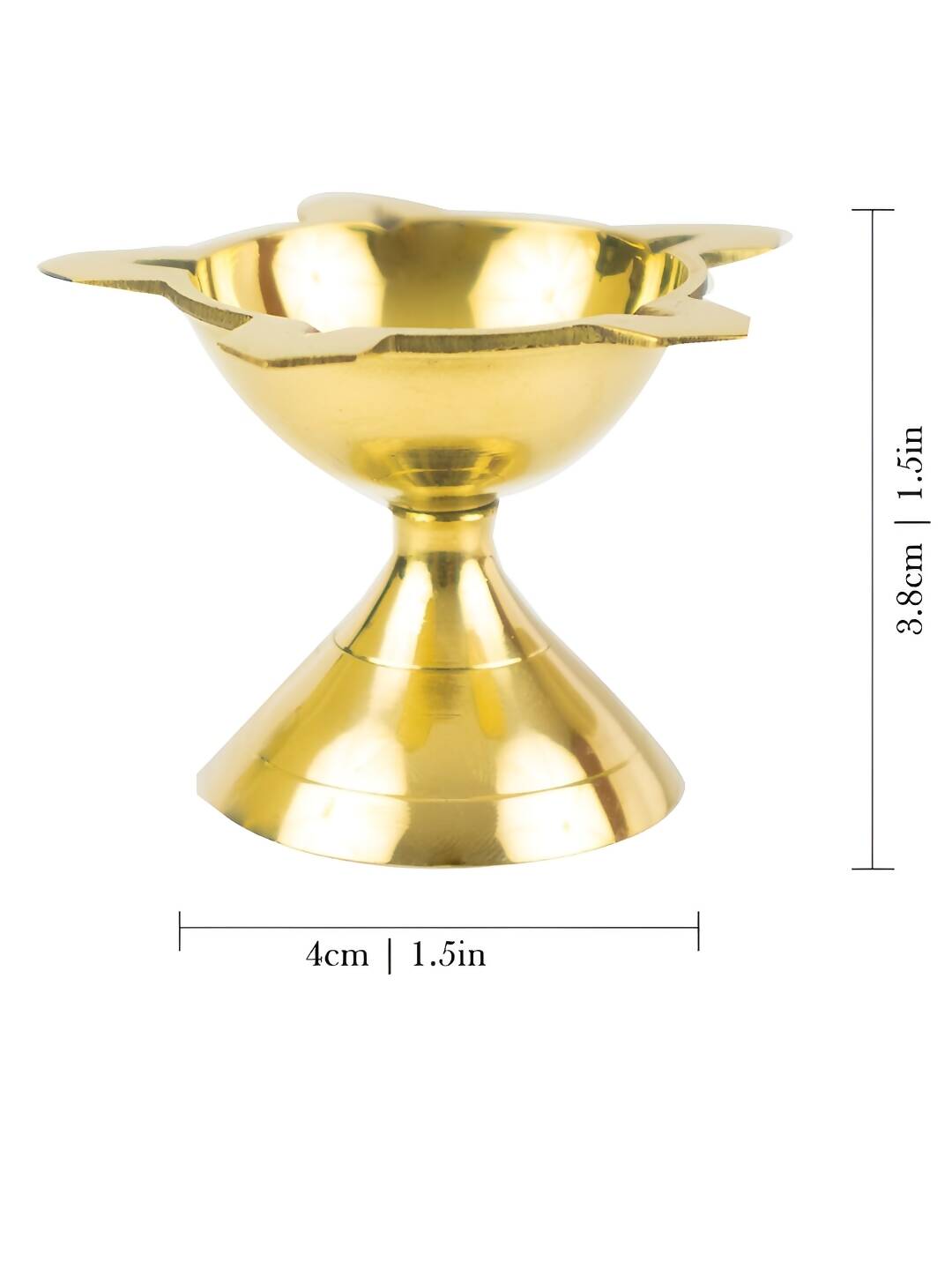 Spillbox Gold-Toned Brass Diya Pooja Essential | Swadesiicart