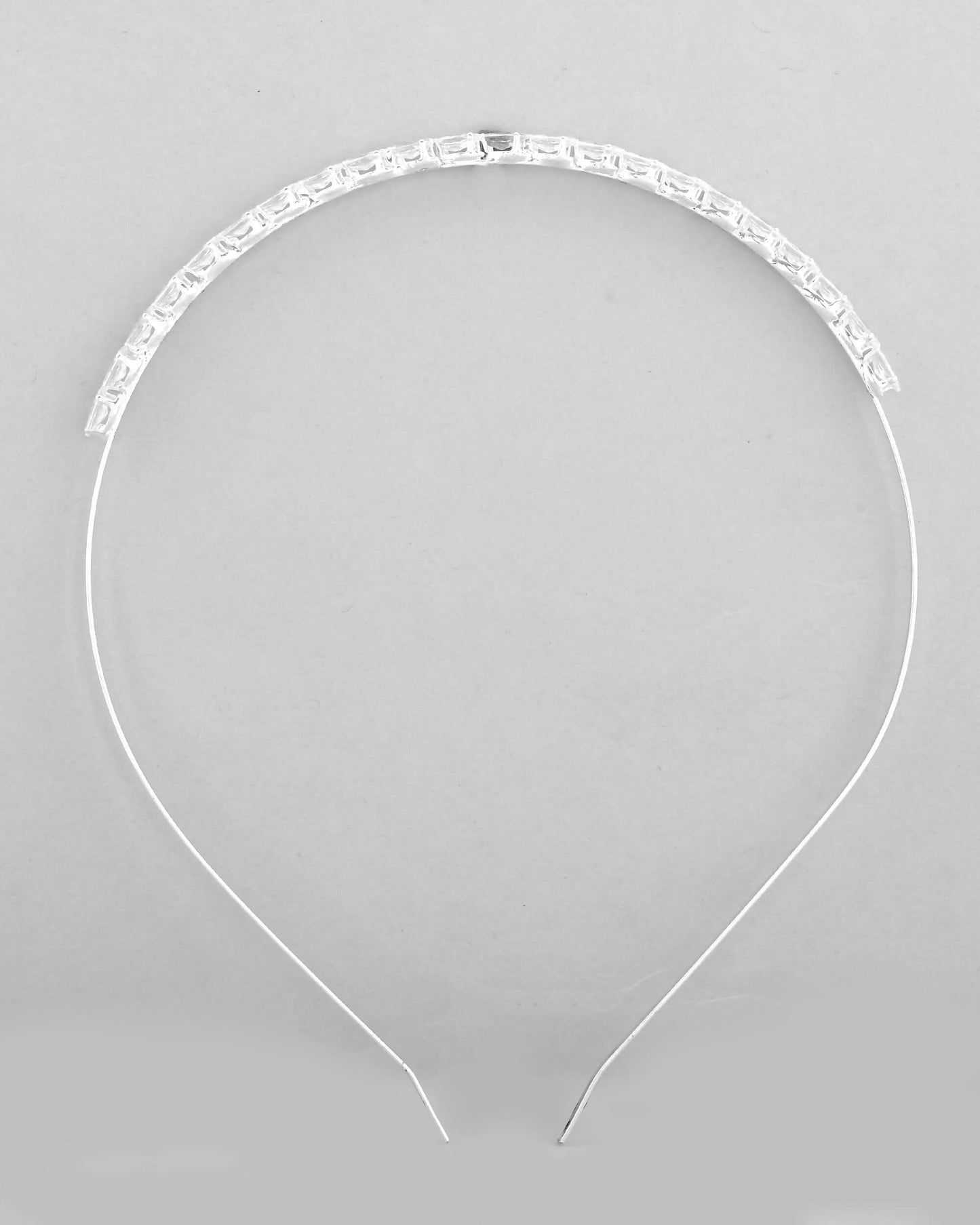 VOJ Silver Plated AD Studded Hairband | Swadesiicart