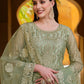 Pista Green Pure Butterfly Net Wedding Wear Anarkali Suit - Emponline | Swadesiicart