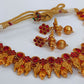 Kemp Peacock Pink Necklace Set - Swadesiicart