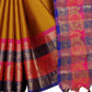 Vamika Banarasi Silk Mustard Weaving Saree | Swadesiicart