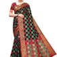 Vamika Banarasi Jaquard Traditional Black Weaving Saree | Swadesiicart