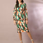 Myshka Women's Multi Printed Round Neck Party Top With Skirt Co-ord set - Swadesiicart
