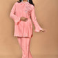 Morchari Women And Hand Embroidery Co-Ords-Peach - Swadesiicart