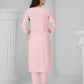 Ethnic Festive Wear Chanderi Viscose Light Peach Stitched Suit With Dupatta - Tanisha | Swadesiicart