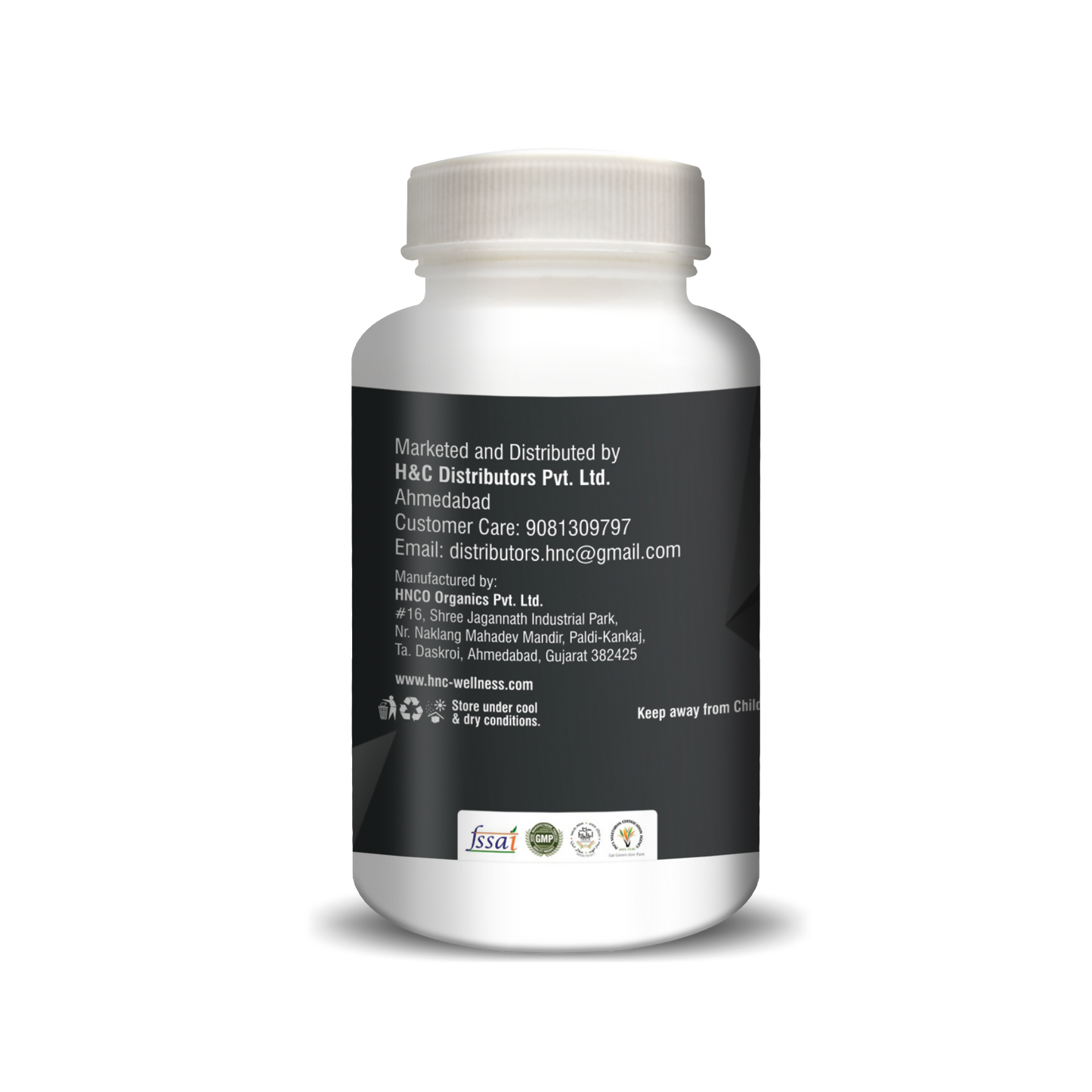 H&C Herbal Activated Charcoal Capsules - Swadesiicart