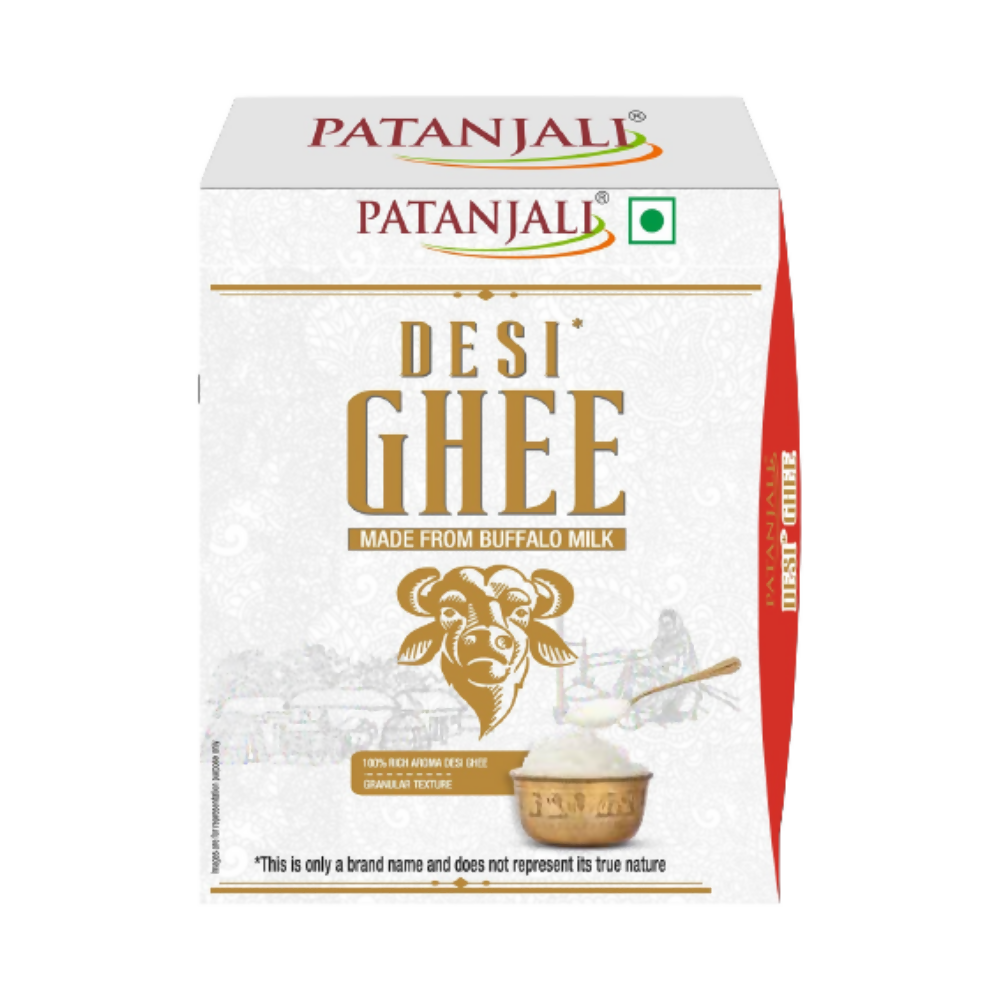 Patanjali Desi Ghee Made From Buffalo Milk | Bilona Ghee | Grass Fed Buffaloes | Murra Buffalo | Haryana Region | Pure & Natural | Nutritional Powerhouse | Swadesiicart