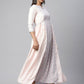Ahalyaa Women Pink Crepe Khari Print Dress | Swadesiicart