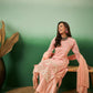Peach Georgette Handwork Unstitched Dress Material - Hanika | Swadesiicart