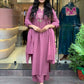 The52 Peach Women's Gorgeous Embroidered Cotton Fabric Straight Kurta Pant with Dupatta Set - Swadesiicart