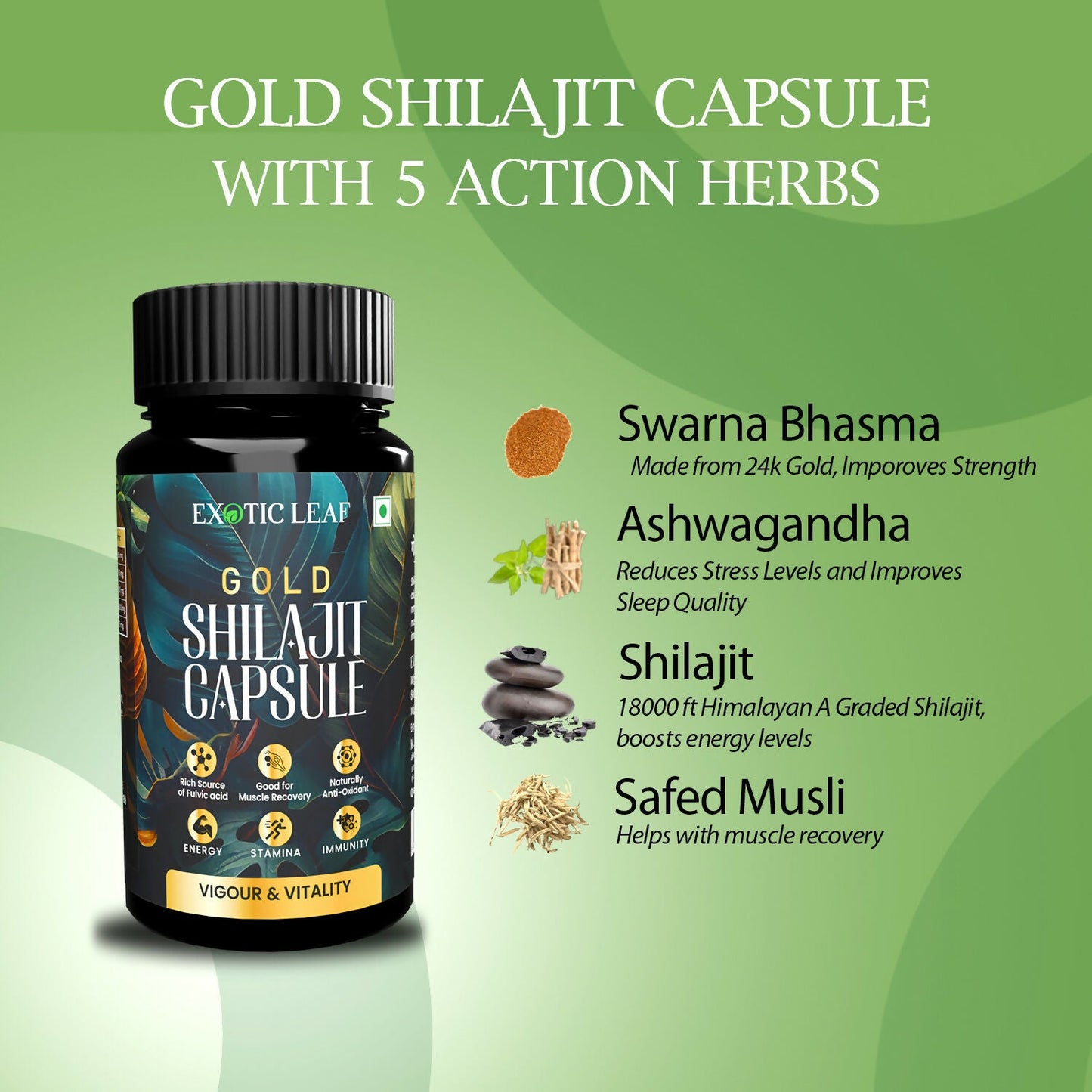 Exotic Leaf Gold SJ Capsules - Swadesiicart