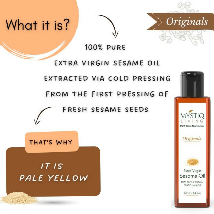 Mystiq Living Originals Extra Virgin Sesame Oil - Swadesiicart
