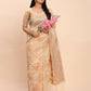 Shree Shyam Fashion Linen Cotton Off White Saree