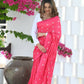 Beatitude Pink Khadi Floral Embroidered Saree