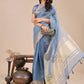 Shree Shyam Fashion Seoul Sky Blue Organza Saree