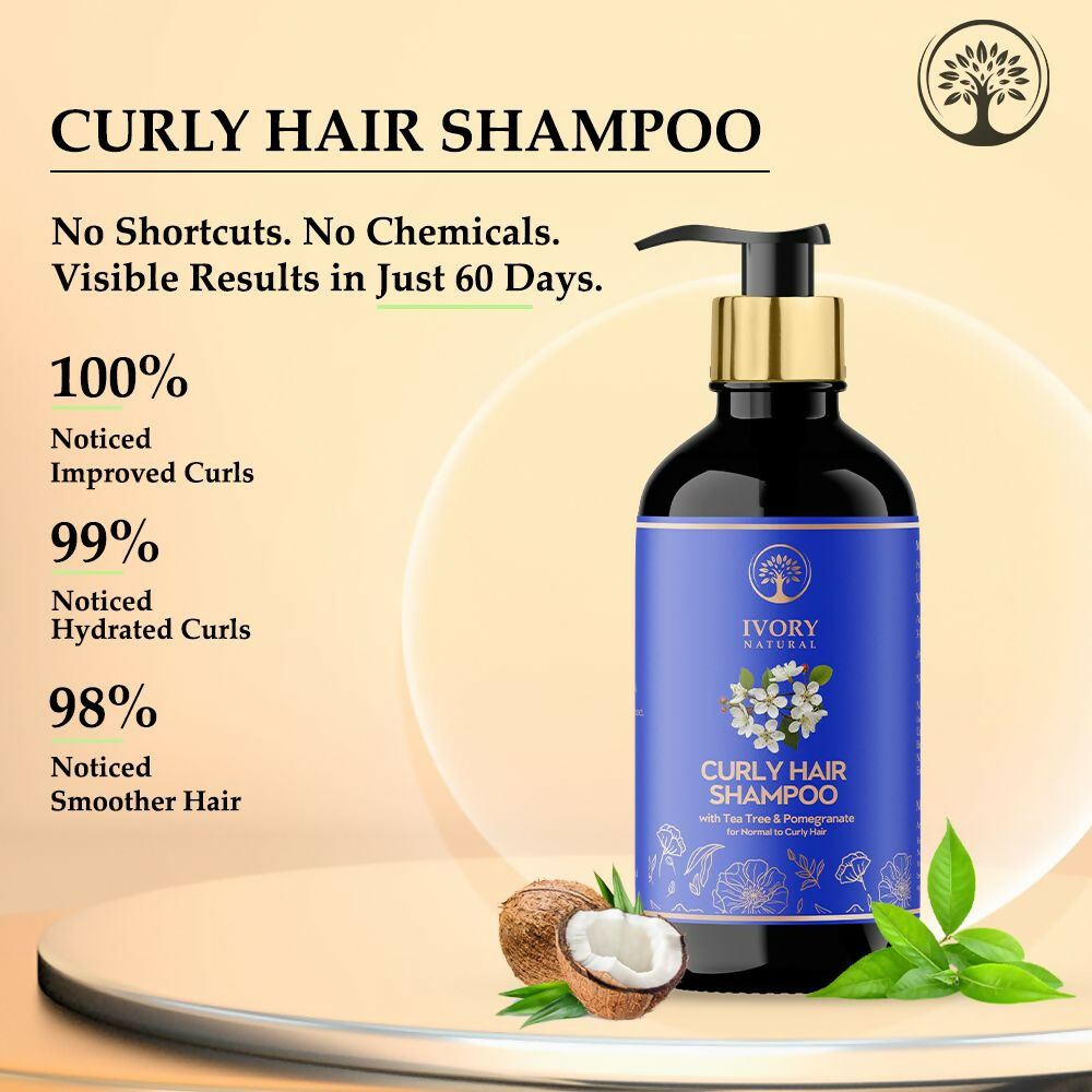 Ivory Natural Curly Hair Shampoo For Smooth, Well-Defined Curls | Swadesiicart