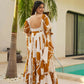 Aayaa Designer Cambric Cotton Printed Full Flaired Gown - Multi Color