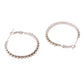 NVR Women's Set of 2 Gold & Silver Beaded Circular Hoop Earrings | Swadesiicart