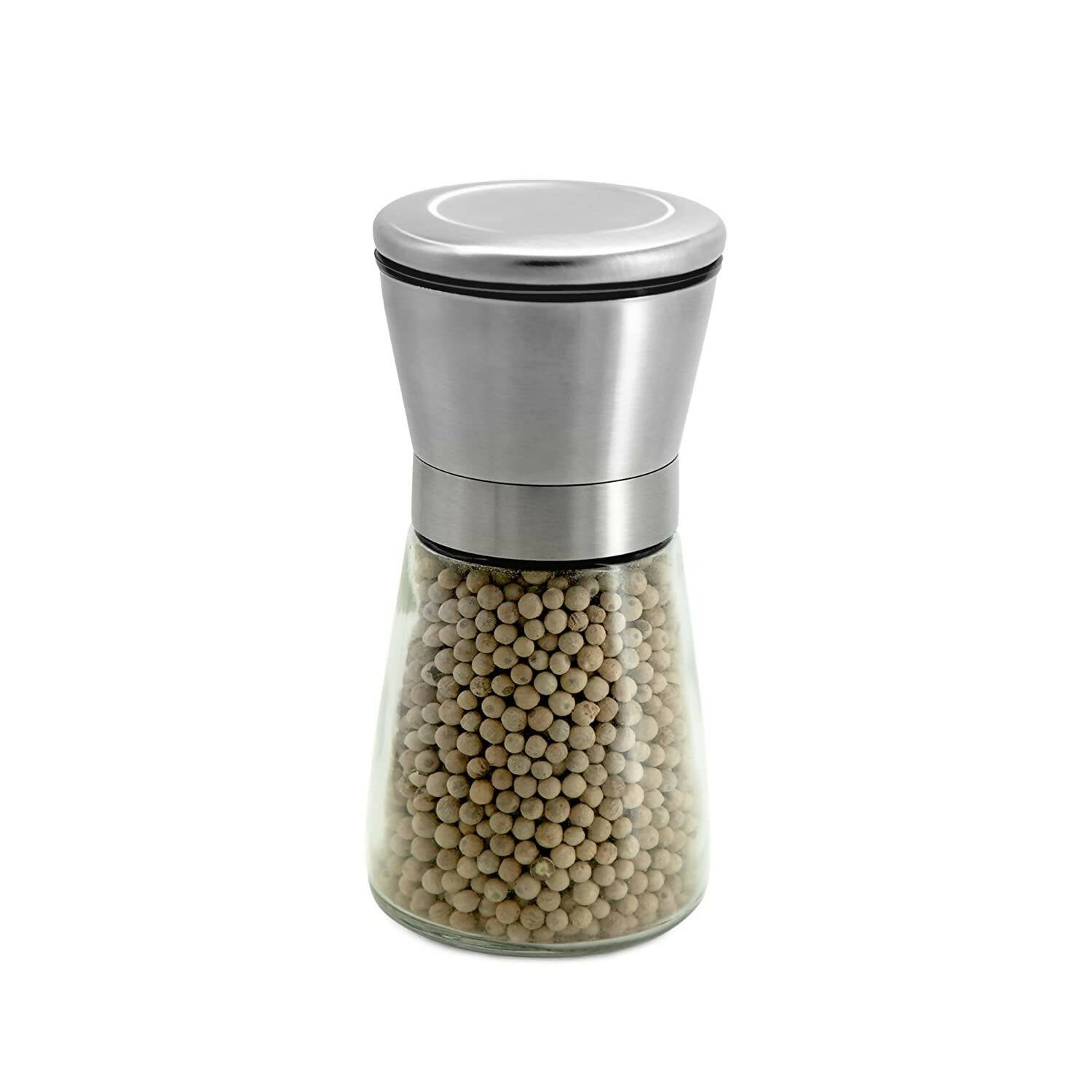 LocoKerala Tellicherry White Peppercorns with Grinder - Swadesiicart