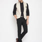 Even Apparels Cream Merino Men Woven Nehru Jacket | Swadesiicart