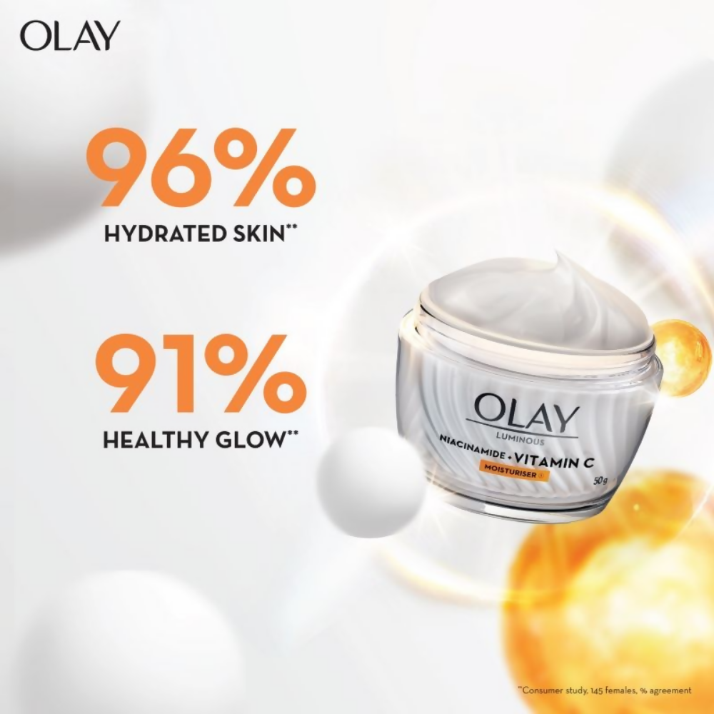 Olay Vitamin C Kit For 2x Glow - Cream With Free Cleanser - Swadesiicart