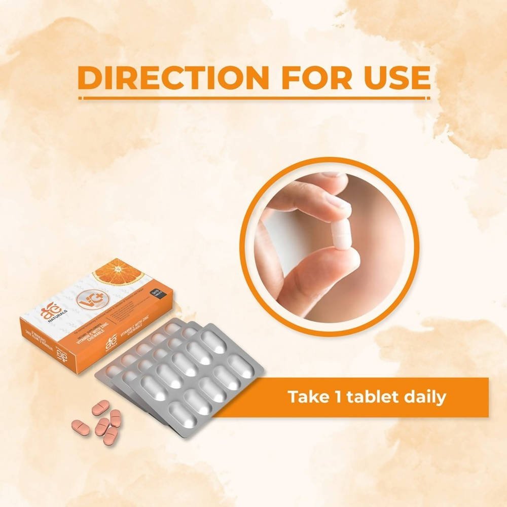 Ae Naturals VC+ Vitamin C Chewable Tablets With Zinc | Swadesiicart