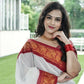 DEIANA'S Beautiful Designer Golden zari Soft Lichi Silk Saree - Red - Swadesiicart