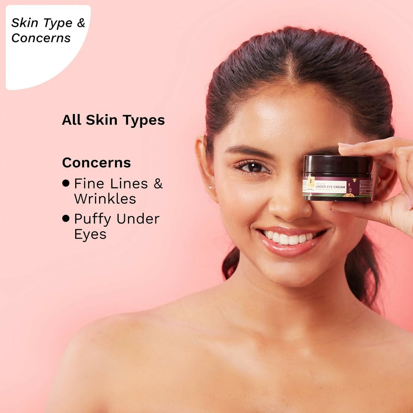 Pilgrim Red Vine Under Eye Cream with Retinol & Vitamin C For Dark Circles, Wrinkles, & Puffy Eyes - Swadesiicart